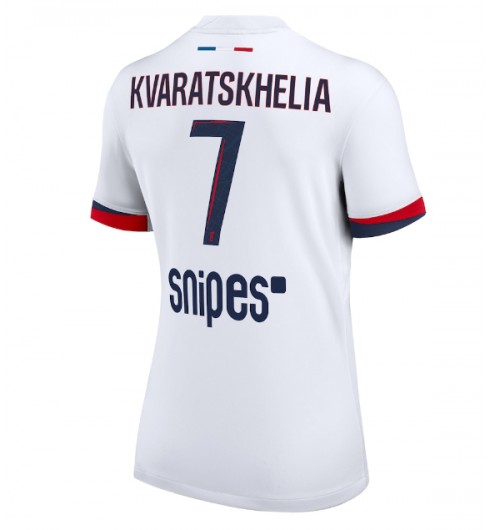Paris Saint-Germain Khvicha Kvaratskhelia #7 Bortedrakt Dame 2025-26 Korte ermer Paris Saint-Germain Khvicha Kvaratskhelia #7 Bortedrakt Dame 2025-26 Korte ermer